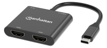 Manhattan USB-C PD auf Dual-HDMI-Monitor-Adapter 4K 60Hz - Adapter - Digital/Daten von LumaTech