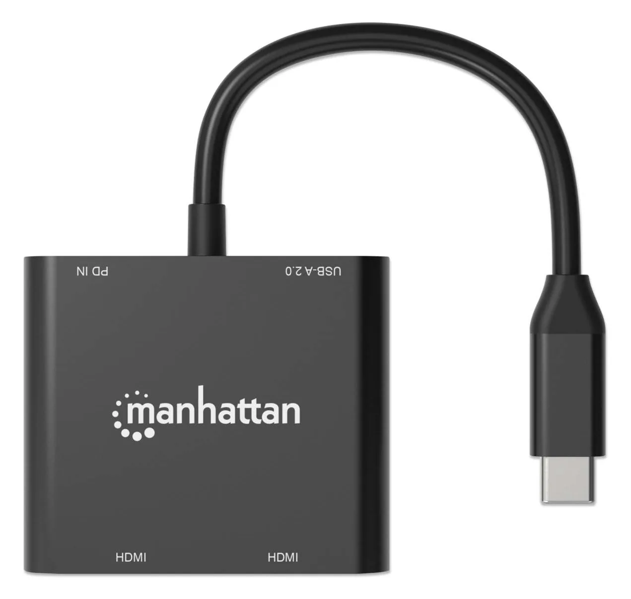 Manhattan USB-C PD auf Dual-HDMI-Monitor-Adapter 4K 60Hz - Adapter - Digital/Daten, Ansicht 3