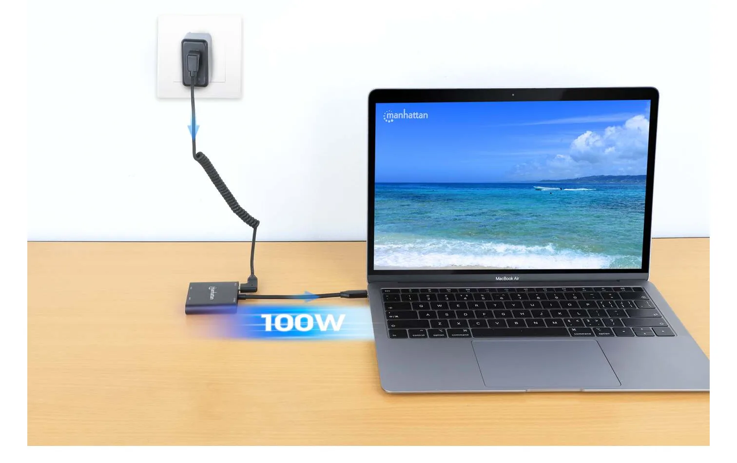 Manhattan USB-C PD auf Dual-HDMI-Monitor-Adapter 4K 60Hz - Adapter - Digital/Daten, Ansicht 4