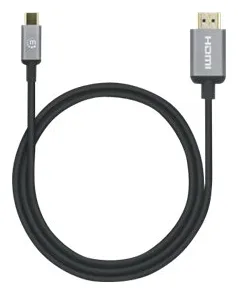 Manhattan USB-C to HDMI Cable, 4K@60Hz, 1m, Black, Equivalent to Startech CDP2HD2MBNL, Male to Male, Three Year Warranty, Ansicht 2