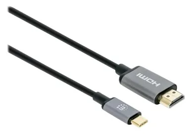 Manhattan USB-C to HDMI Cable, 4K@60Hz, 1m, Black, Equivalent to Startech CDP2HD2MBNL, Male to Male, Three Year Warranty, Ansicht 5