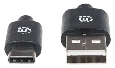 Manhattan USB-C to USB-A Cable, 1m, Male to Male, 480 Mbps (USB 2.0), Ansicht 2