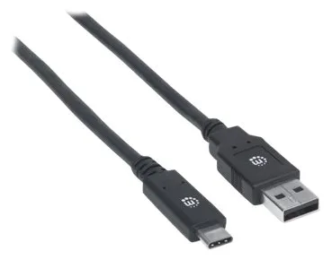 Manhattan USB-C to USB-A Cable, 2m, Male to Male, 5 Gbps (USB 3.2 Gen1 aka USB 3.0), Ansicht 2