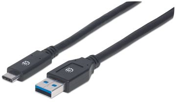 Manhattan USB-C to USB-A Cable, 3m, Male to Male, 5 Gbps (USB 3.2 Gen1 aka USB 3.0) von LumaTech