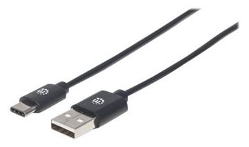 Manhattan USB-C to USB-A Cable, 50cm, Male to Male, Black, 480 Mbps (USB 2.0) von LumaTech