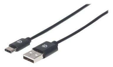 Manhattan USB-C to USB-A Cable, 50cm, Male to Male, Black, 480 Mbps (USB 2.0) von LumaTech