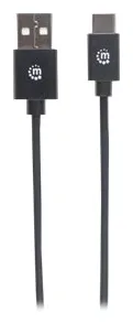 Manhattan USB-C to USB-A Cable, 50cm, Male to Male, Black, 480 Mbps (USB 2.0), Ansicht 3