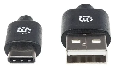 Manhattan USB-C to USB-A Cable, 50cm, Male to Male, Black, 480 Mbps (USB 2.0), Ansicht 4