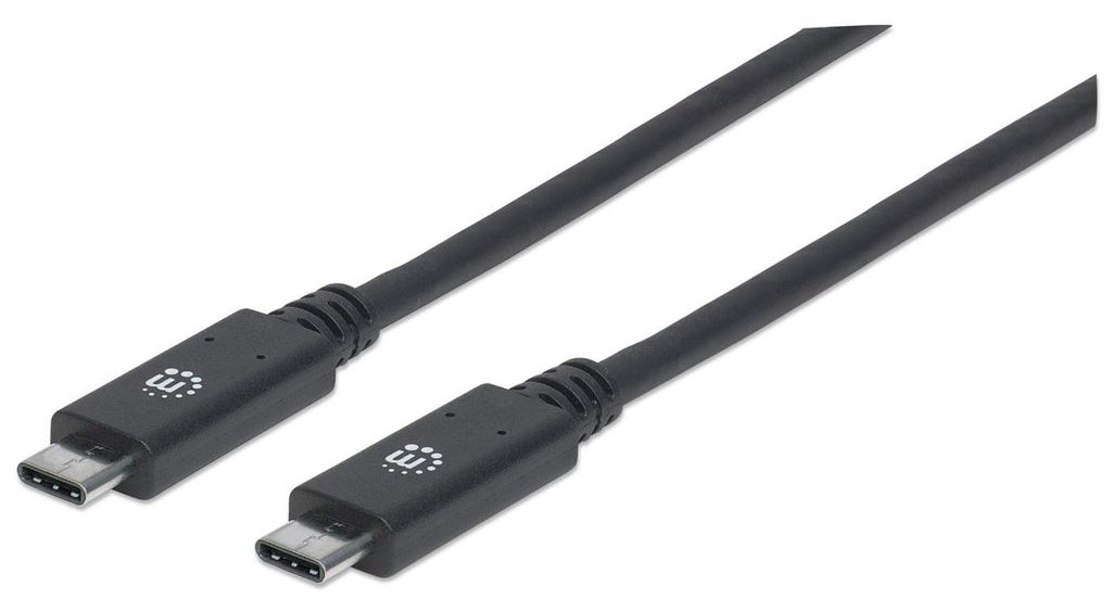 Manhattan USB-C to USB-C Cable, 1m, Male to Male, Black, 10 Gbps (USB 3.2 Gen2 aka USB 3.1) von LumaTech