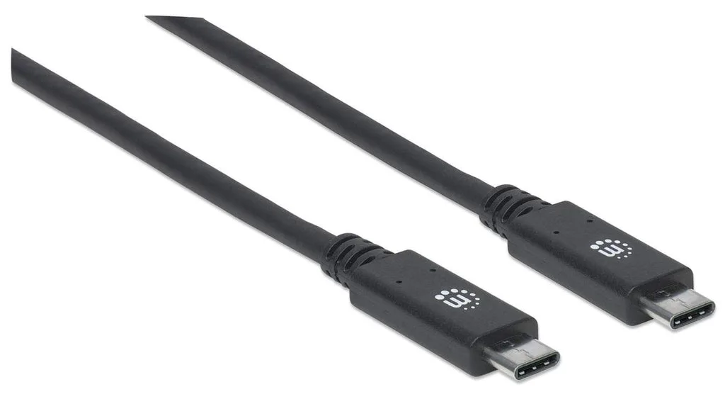 Manhattan USB-C to USB-C Cable, 1m, Male to Male, Black, 10 Gbps (USB 3.2 Gen2 aka USB 3.1), Ansicht 4
