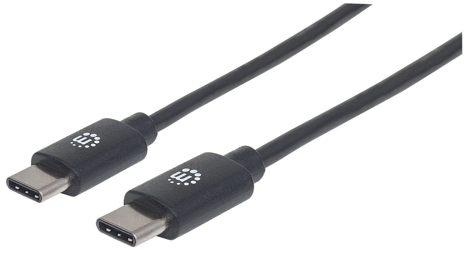 Manhattan USB-C to USB-C Cable, 2m, Male to Male, Black, 480 Mbps (USB 2.0) von LumaTech