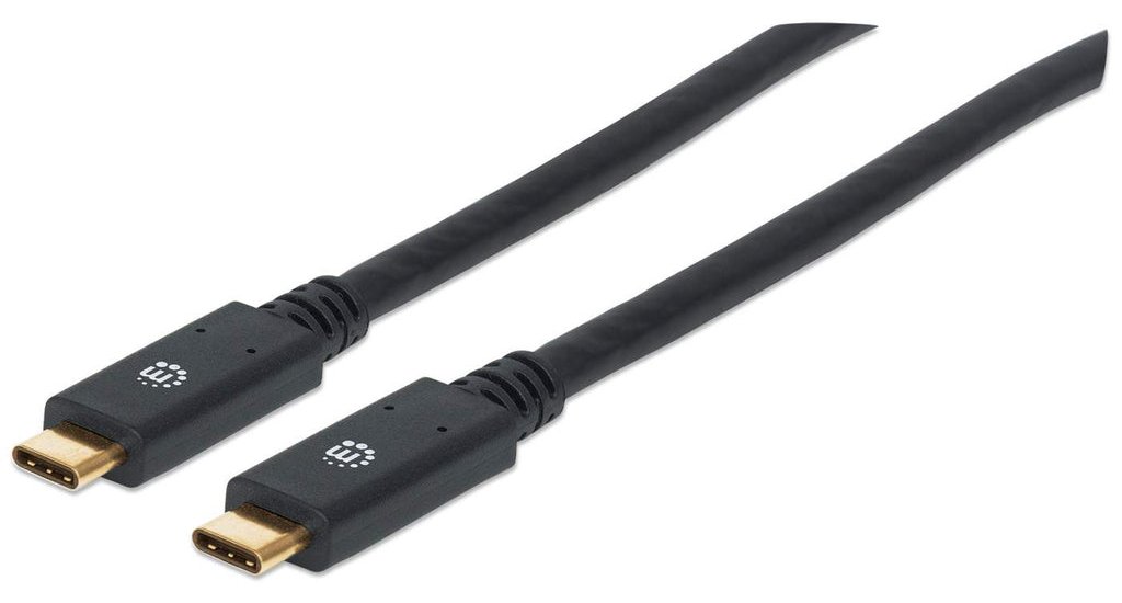 Manhattan USB-C to USB-C Cable, 2m, Male to Male, Black, 5 Gbps (USB 3.2 Gen1 aka USB 3.0) von LumaTech