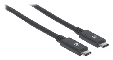 Manhattan USB-C to USB-C Cable, 2m, Male to Male, Black, 5 Gbps (USB 3.2 Gen1 aka USB 3.0), Ansicht 2