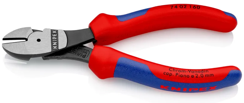 KNIPEX 74 02 160 - Diagonale Zange - 2 mm - Stahl - Kunststoff - Blau - Rot - 57 mm, Ansicht 2