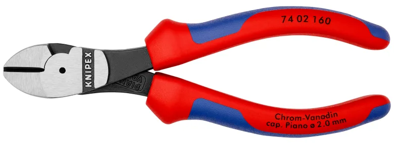 KNIPEX 74 02 160 - Diagonale Zange - 2 mm - Stahl - Kunststoff - Blau - Rot - 57 mm, Ansicht 3