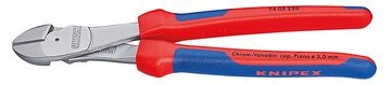 KNIPEX 74 05 250 - Diagonale Zange - Chrom-Vanadium-Stahl - Kunststoff - Blau - Rot - 250 mm - 440 g von LumaTech