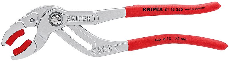 KNIPEX 81 13 250 - Siphonzange - 7,5 cm - Stahl - Rot - 250 mm - 355 g