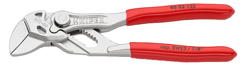 KNIPEX 86 03 125 - Steckverbindungszange - 2,3 cm - Chrom-Vanadium-Stahl - Kunststoff - Rot - 125 mm