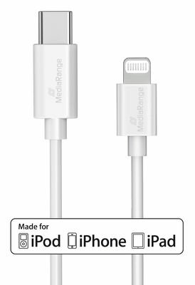MEDIARANGE Lade- u. Datenkabel USB-C auf Lightning weiß - Kabel - Digital/Daten von LumaTech