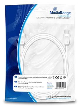 MEDIARANGE MRCS163 - 3 m - Koaxial - Koaxial - Weiß von LumaTech