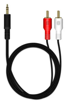 MEDIARANGE MRCS164 - 2 x RCA - Männlich - 3.5mm - Männlich - 1 m - Schwarz, Ansicht 2