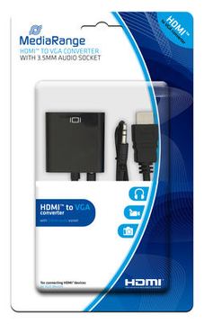 MEDIARANGE MRCS167 - HDMI - VGA (D-Sub) + 3.5mm - Männlich - Weiblich - Gold - Schwarz von LumaTech