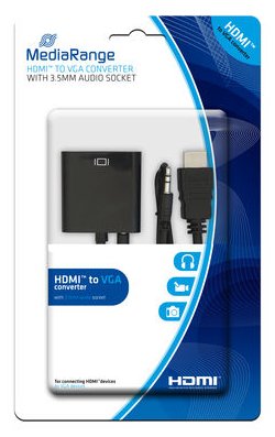 MEDIARANGE MRCS167 - HDMI - VGA (D-Sub) + 3.5mm - Männlich - Weiblich - Gold - Schwarz von LumaTech