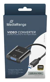 MEDIARANGE USB-A 3.0 auf VGA HD15 Video Konverter sw - Digital/Daten - Digital/Display/Video, Ansicht 2