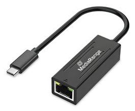 MEDIARANGE USB-C Netzwerkadaper mit RJ45 Port sw - Kabel - Digital/Daten von LumaTech