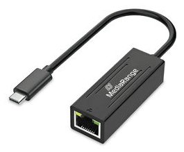 MEDIARANGE USB-C Netzwerkadaper mit RJ45 Port sw - Kabel - Digital/Daten