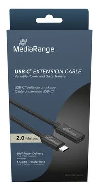 MEDIARANGE USB-C Verlängerungskabel USB 3.2 60W sw - Digital/Daten - Verlängerungskabel, Ansicht 2