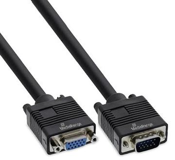 MEDIARANGE VGA Verlängerungskabel Schwarz - Digital/Daten - Digital/Display/Video von LumaTech