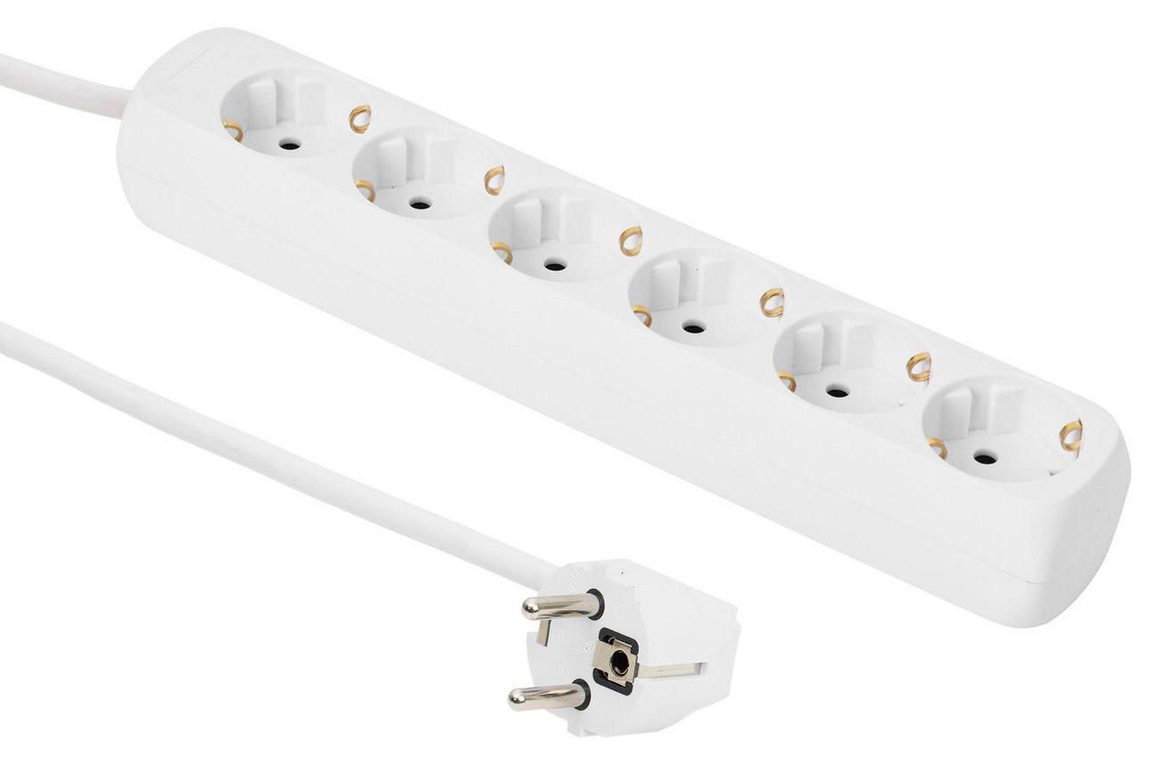 MicroConnect 6-Way Power - Steckdosenleiste - Eingabe, Eingang Stromversorgung