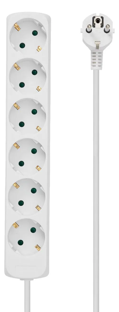 MicroConnect 6-Way Power - Steckdosenleiste - Eingabe, Eingang Stromversorgung, Ansicht 2