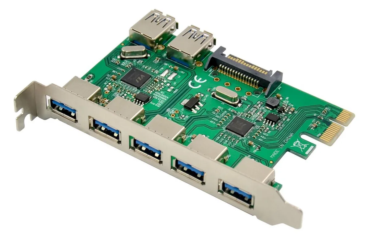 MicroConnect 7 port USB 3.0 PCIe card - Adapter - Digital/Daten, Ansicht 2