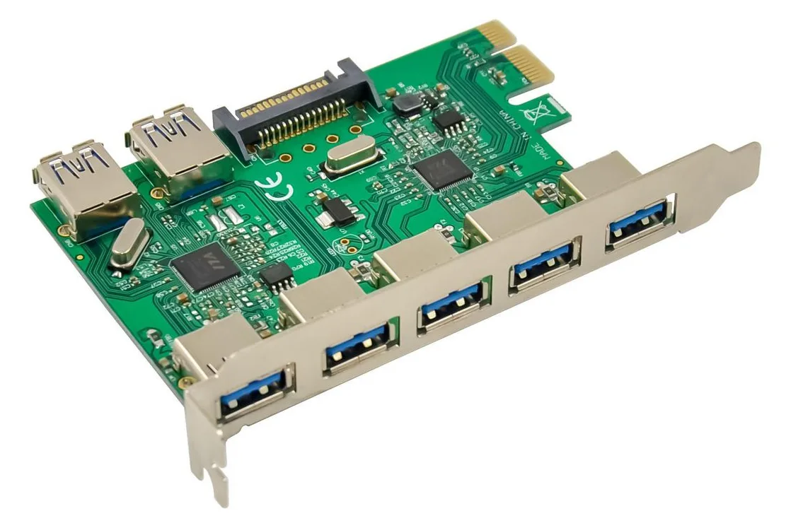 MicroConnect 7 port USB 3.0 PCIe card - Adapter - Digital/Daten, Ansicht 3