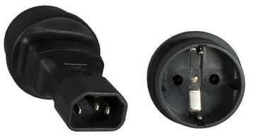 MicroConnect Adapter für Power Connector - IEC 60320 C14 bis CEE 7/7 (W) von LumaTech