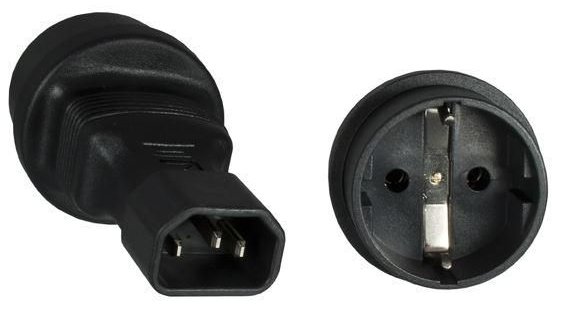 MicroConnect Adapter für Power Connector - IEC 60320 C14 bis CEE 7/7 (W)