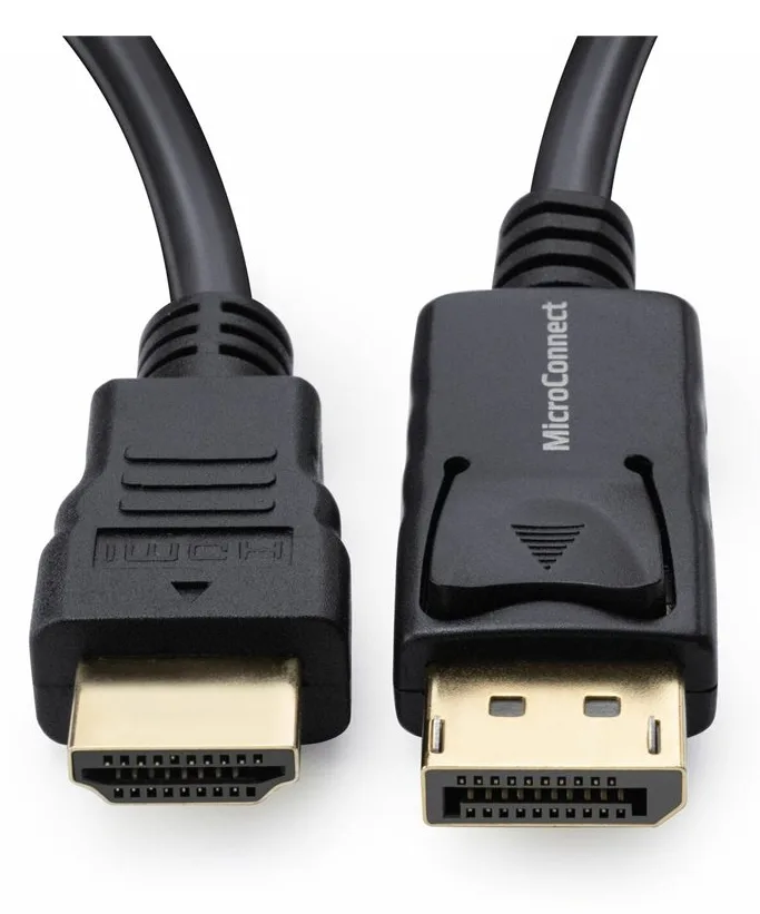 MicroConnect Adapterkabel - DisplayPort männlich eingerastet zu HDMI männlich, Ansicht 2