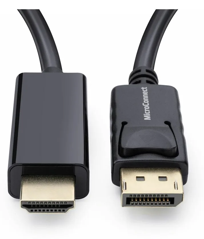 MicroConnect Adapterkabel - DisplayPort männlich eingerastet zu HDMI männlich, Ansicht 3