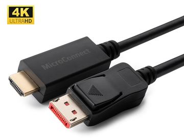MicroConnect Adapterkabel - DisplayPort männlich eingerastet zu HDMI männlich - 1.5 m - Dreifachisolierung - Schwarz