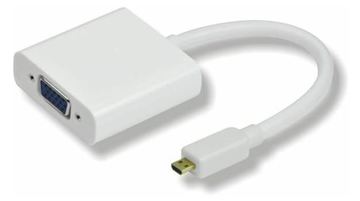 MicroConnect Adapterkabel - HD-15 (VGA) weiblich zu 19 pin micro HDMI Type D männlich von LumaTech