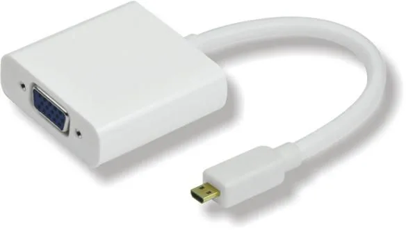 MicroConnect Adapterkabel - HD-15 (VGA) weiblich zu 19 pin micro HDMI Type D männlich, Ansicht 2