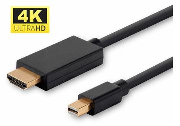 MicroConnect Adapterkabel - Mini DisplayPort zu HDMI - 3 m - Schwarz - unterstützt 4K 60 Hz (4096 x 2160) von LumaTech