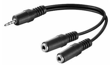 MicroConnect Audio-Splitter - Mini-Stecker männlich zu Mini-Stecker weiblich von LumaTech