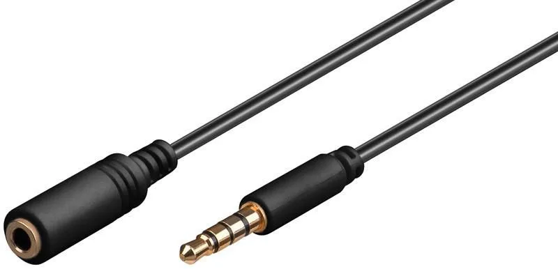 MicroConnect Audioverlängerungskabel - Mini-Stecker weiblich zu Mini-Stecker männlich - 1,5 m, Ansicht 2