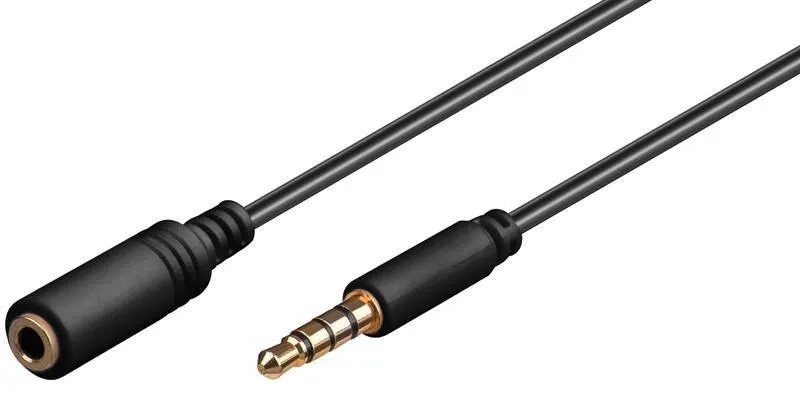 MicroConnect Audioverlängerungskabel - Mini-Stecker weiblich zu Mini-Stecker männlich - 5 m, Ansicht 2