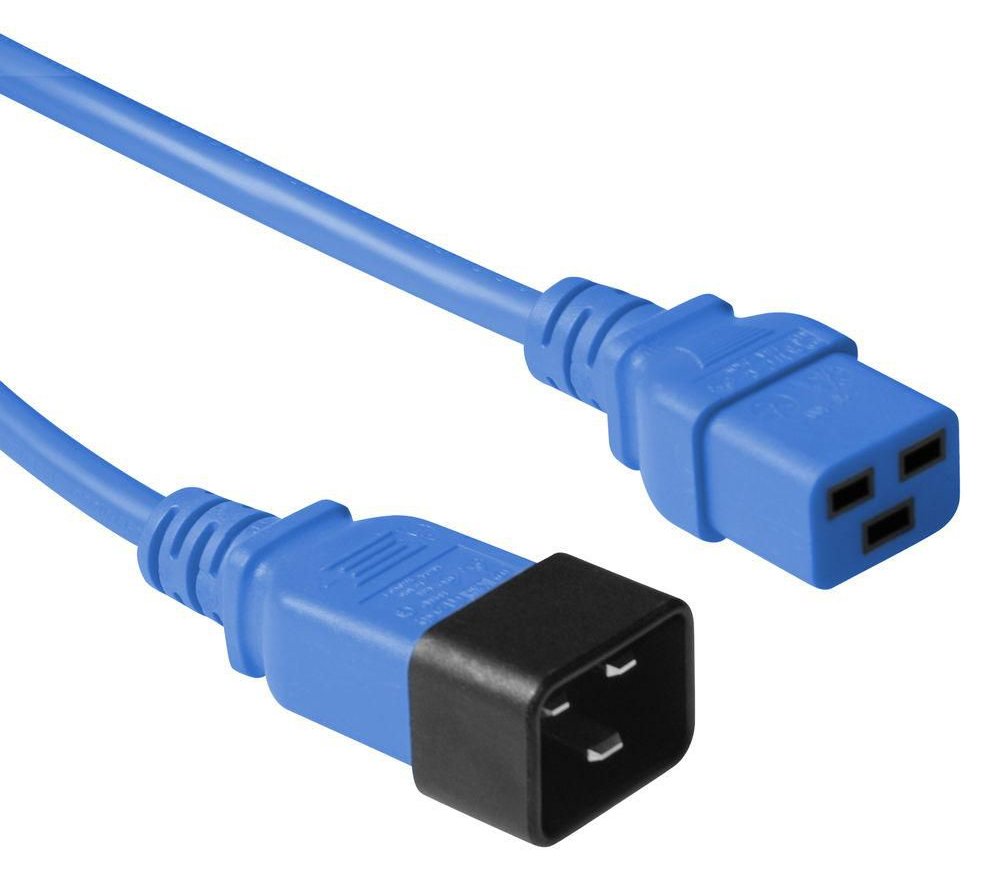 MicroConnect Blue power cable C20 to C19 - Kabel - Strom/Netzteil