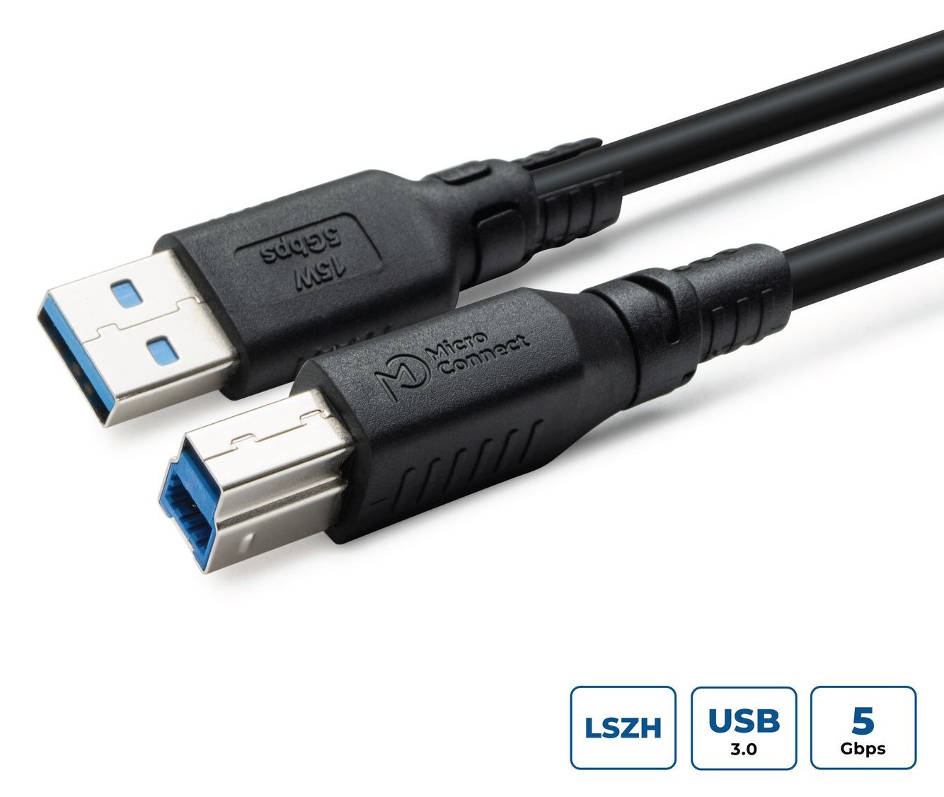 MicroConnect ColorFlex USB 3.2 A-B Gen 1 Cable Halogenfree LSZH - Kabel - Digital/Daten von LumaTech