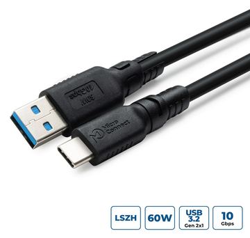 MicroConnect ColorFlex USB-C to USB-A cable 60W 10Gbps Halogenfree - Kabel - Digital/Daten von LumaTech